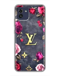 Чехол для Samsung Galaxy A03 (A035) с картинкой «Цветочный Louis Vuitton»