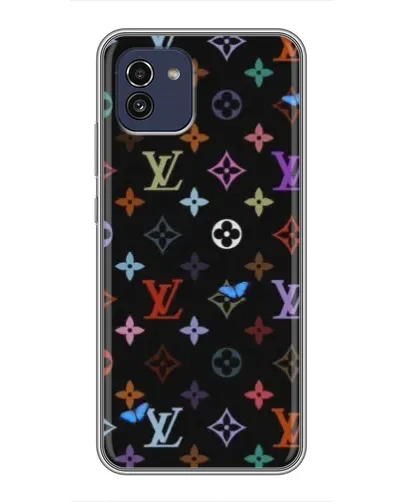Чехол для Samsung Galaxy A03 (A035) с картинкой «Цветная монограмма LV» Чехол для Samsung Galaxy A03 (A035) с картинкой «Цветная монограмма LV»