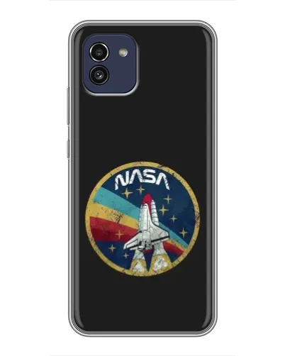 Чехол для Samsung Galaxy A03 (A035) с картинкой «NASA — эмблема миссии» Чехол для Samsung Galaxy A03 (A035) с картинкой «NASA — эмблема миссии»