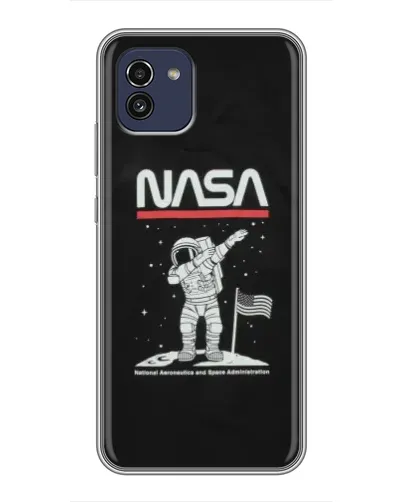 Чехол для Samsung Galaxy A03 (A035) с картинкой «NASA — шагаем по Луне» Чехол для Samsung Galaxy A03 (A035) с картинкой «NASA — шагаем по Луне»