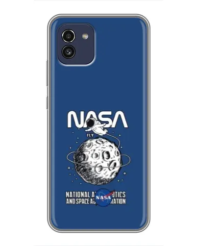 Чехол для Samsung Galaxy A03 (A035) с картинкой «NASA — лунная миссия» Чехол для Samsung Galaxy A03 (A035) с картинкой «NASA — лунная миссия»
