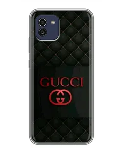 Чехол для Samsung Galaxy A03 (A035) с картинкой «Gucci — стеганый черный»