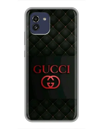 Чехол для Samsung Galaxy A03 (A035) с картинкой «Gucci — стеганый черный»