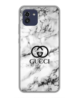 Чехол для Samsung Galaxy A03 (A035) с картинкой «Gucci — мраморный шик»
