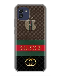 Чехол для Samsung Galaxy A03 (A035) с картинкой «Gucci — брендированный десерт»