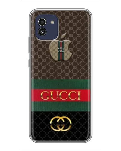Чехол для Samsung Galaxy A03 (A035) с картинкой «Gucci — брендированный десерт»