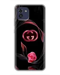 Чехол для Samsung Galaxy A03 (A035) с картинкой «Gucci — неоновая роза»