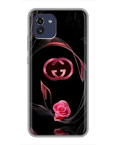 Чехол для Samsung Galaxy A03 (A035) с картинкой «Gucci — неоновая роза»