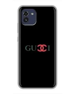 Чехол для Samsung Galaxy A03 (A035) с картинкой «Gucci — красный градиент»