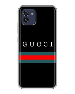 Чехол для Samsung Galaxy A03 (A035) с картинкой «Gucci — красный пояс»