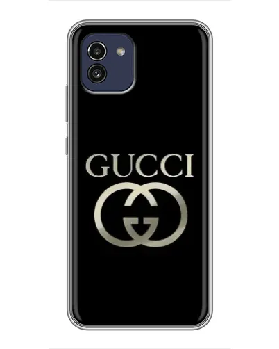 Чехол для Samsung Galaxy A03 (A035) с картинкой «Gucci — золото на черном» Чехол для Samsung Galaxy A03 (A035) с картинкой «Gucci — золото на черном»