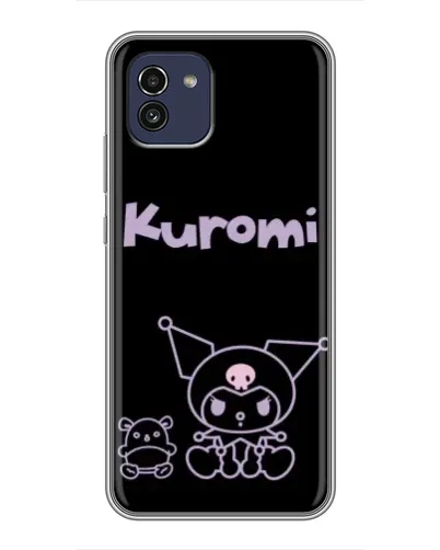 Чехол для Samsung Galaxy A03 (A035) с картинкой «Kuromi — черный минимализм» Чехол для Samsung Galaxy A03 (A035) с картинкой «Kuromi — черный минимализм»