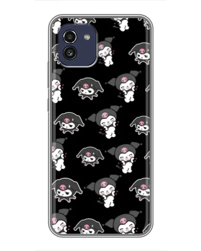 Чехол для Samsung Galaxy A03 (A035) с картинкой «Черный паттерн Kuromi» Чехол для Samsung Galaxy A03 (A035) с картинкой «Черный паттерн Kuromi»
