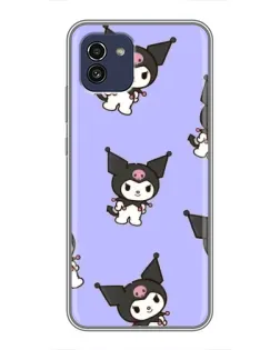 Чехол для Samsung Galaxy A03 (A035) с картинкой «Паттерн с Kuromi» Чехол для Samsung Galaxy A03 (A035) с картинкой «Паттерн с Kuromi»