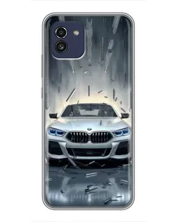 Чехол для Samsung Galaxy A03 (A035) с картинкой «BMW в свете фар» Чехол для Samsung Galaxy A03 (A035) с картинкой «BMW в свете фар»