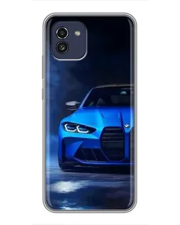 Чехол для Samsung Galaxy A03 (A035) с картинкой «Голубая BMW M4» Чехол для Samsung Galaxy A03 (A035) с картинкой «Голубая BMW M4»