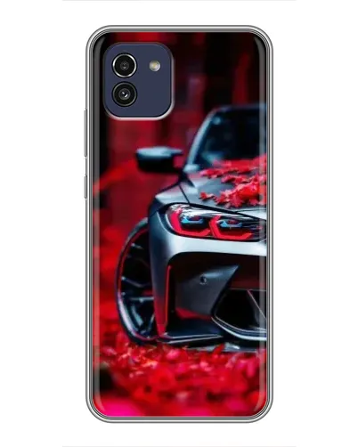Чехол для Samsung Galaxy A03 (A035) с картинкой «Спортивная BMW и цветы» Чехол для Samsung Galaxy A03 (A035) с картинкой «Спортивная BMW и цветы»