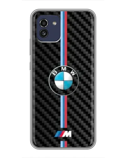 Чехол для Samsung Galaxy A03 (A035) с картинкой «Эмблема BMW и карбон» Чехол для Samsung Galaxy A03 (A035) с картинкой «Эмблема BMW и карбон»
