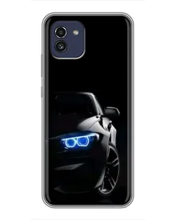 Чехол для Samsung Galaxy A03 (A035) с картинкой «BMW — ночной взгляд» Чехол для Samsung Galaxy A03 (A035) с картинкой «BMW — ночной взгляд»