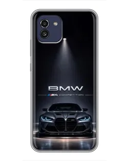 Чехол для Samsung Galaxy A03 (A035) с картинкой «BMW сквозь ночной город» Чехол для Samsung Galaxy A03 (A035) с картинкой «BMW сквозь ночной город»