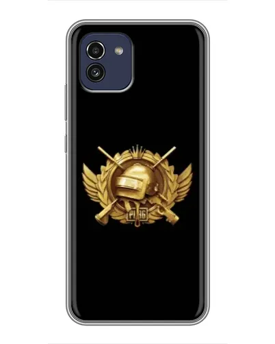 Чехол для Samsung Galaxy A03 (A035) с картинкой «PUBG — оранжевый градиент»