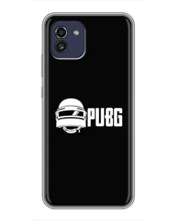 Чехол для Samsung Galaxy A03 (A035) с картинкой «PUBG — классический лого»