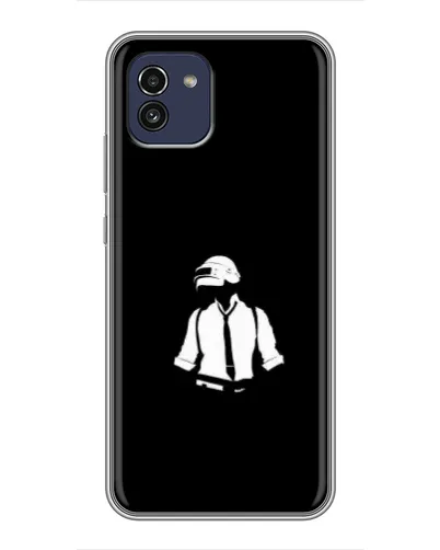 Чехол для Samsung Galaxy A03 (A035) с картинкой «PUBG — белый шлем»