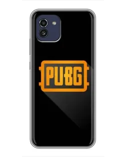 Чехол для Samsung Galaxy A03 (A035) с картинкой «PUBG — рамка лого»