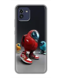 Чехол для Samsung Galaxy A03 (A035) с картинкой «Among Us — 3D стиль»