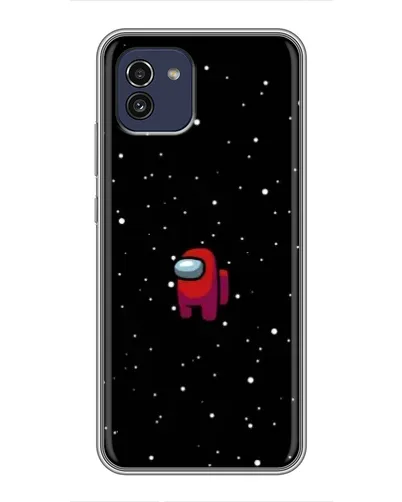 Чехол для Samsung Galaxy A03 (A035) с картинкой «Красный Among Us»
