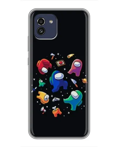 Чехол для Samsung Galaxy A03 (A035) с картинкой «Among Us космос»
