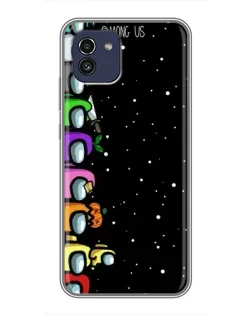 Чехол для Samsung Galaxy A03 (A035) с картинкой «Команда Among Us»