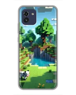 Чехол для Samsung Galaxy A03 (A035) с картинкой «Minecraft летний день»
