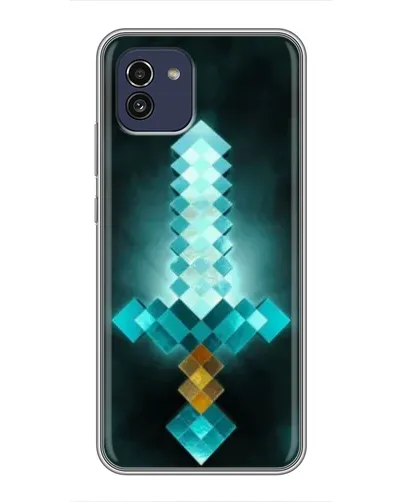 Чехол для Samsung Galaxy A03 (A035) с картинкой «Алмазный меч неон» Чехол для Samsung Galaxy A03 (A035) с картинкой «Алмазный меч неон»