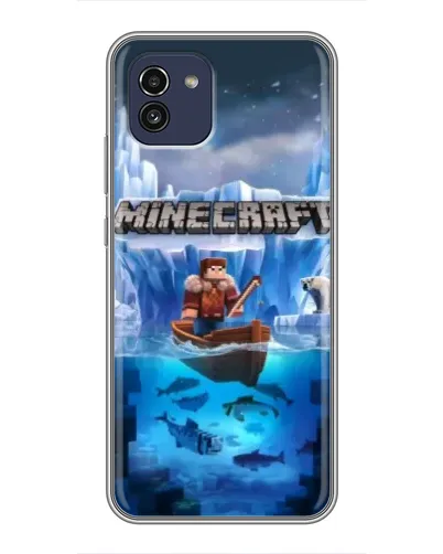 Чехол для Samsung Galaxy A03 (A035) с картинкой «Minecraft ледяной мир» Чехол для Samsung Galaxy A03 (A035) с картинкой «Minecraft ледяной мир»