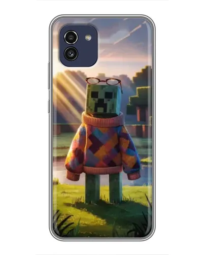 Чехол для Samsung Galaxy A03 (A035) с картинкой «Крипер в свитере» Чехол для Samsung Galaxy A03 (A035) с картинкой «Крипер в свитере»