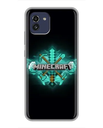 Чехол для Samsung Galaxy A03 (A035) с картинкой «Minecraft Diamond лого» Чехол для Samsung Galaxy A03 (A035) с картинкой «Minecraft Diamond лого»