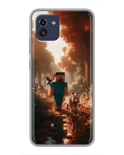 Чехол для Samsung Galaxy A03 (A035) с картинкой «Стив в лесу» Чехол для Samsung Galaxy A03 (A035) с картинкой «Стив в лесу»