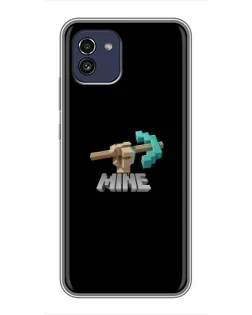 Чехол для Samsung Galaxy A03 (A035) с картинкой «Алмазная кирка»