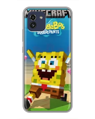 Чехол для Samsung Galaxy A03 (A035) с картинкой «Губка Боб Minecraft» Чехол для Samsung Galaxy A03 (A035) с картинкой «Губка Боб Minecraft»