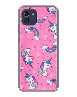 Чехол для Samsung Galaxy A03 (A035) с картинкой «Unicorn паттерн розовый» Чехол для Samsung Galaxy A03 (A035) с картинкой «Unicorn паттерн розовый»