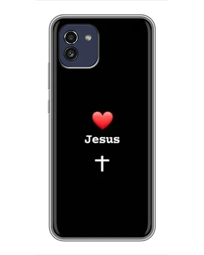 Чехол для Samsung Galaxy A03 (A035) с картинкой «Сердце - Jesus» Чехол для Samsung Galaxy A03 (A035) с картинкой «Сердце - Jesus»