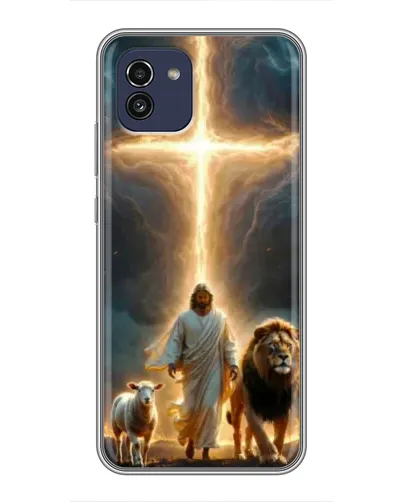 Чехол для Samsung Galaxy A03 (A035) с картинкой «Лев Иуды и Свет» Чехол для Samsung Galaxy A03 (A035) с картинкой «Лев Иуды и Свет»