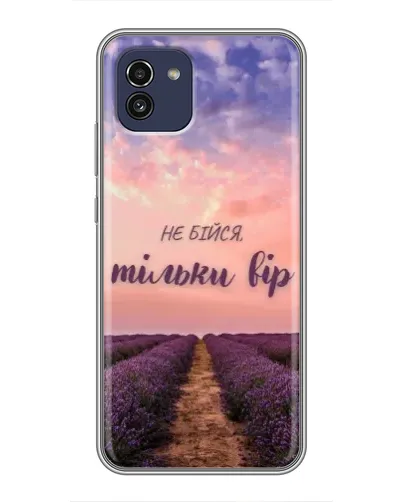 Чехол для Samsung Galaxy A03 (A035) с картинкой «Не бойся — веруй» Чехол для Samsung Galaxy A03 (A035) с картинкой «Не бойся — веруй»