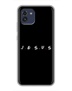 Чехол для Samsung Galaxy A03 (A035) с картинкой «Точки веры J.E.S.U.S.»