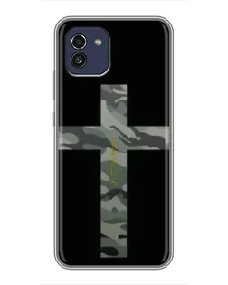 Чехол для Samsung Galaxy A03 (A035) с картинкой «Милитари Крест»