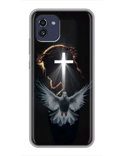 Чехол для Samsung Galaxy A03 (A035) с картинкой «Голубь и Свет»