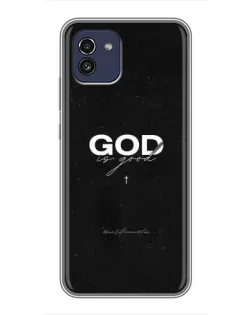 Чехол для Samsung Galaxy A03 (A035) с картинкой «GOD — Бог над всем»