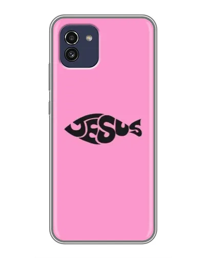 Чехол для Samsung Galaxy A03 (A035) с картинкой «Розовый символ Jesus» Чехол для Samsung Galaxy A03 (A035) с картинкой «Розовый символ Jesus»