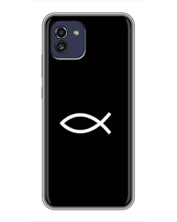 Чехол для Samsung Galaxy A03 (A035) с картинкой «Символ рыбы Jesus» Чехол для Samsung Galaxy A03 (A035) с картинкой «Символ рыбы Jesus»